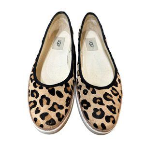 DONATED Ugg Kammi Calf Hair Leopard Print Ballet Sneakers
